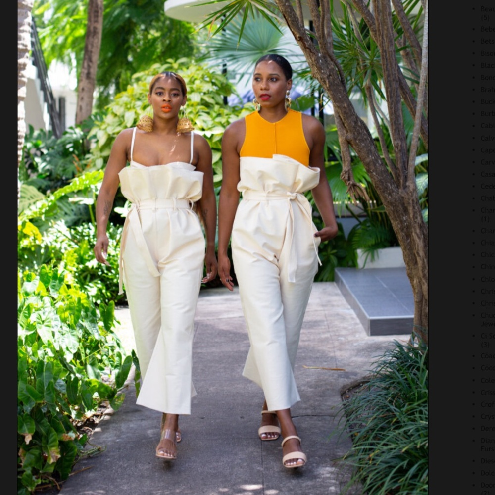 Reversible 2-Piece Set | Paper Bag Pants & Tie Crop Top Pink/Cream - Picture 4 of 10